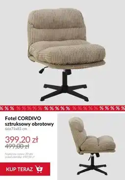 Homla Fotel sztruksowy obrotowy CORDIVO oferta