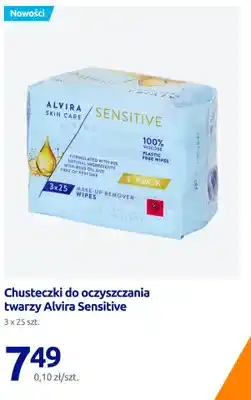 Action Chusteczki do oczyszczania twarzy Alvira Sensitive 3-pak oferta