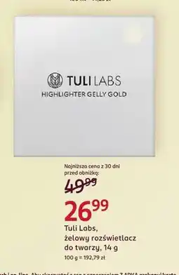 Rossmann Żelowy rozświetlacz do twarzy Tuli Labs Highlighter Gelly Gold oferta