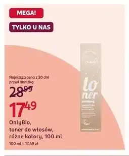 Rossmann Toner do włosów OnlyBio oferta