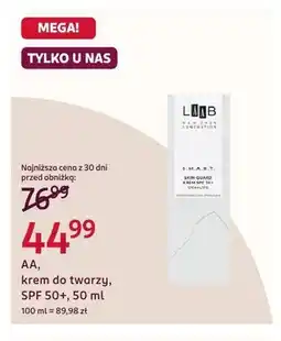 Rossmann Krem do twarzy SPF 50+ AA S.M.A.R.T. Skin Guard oferta