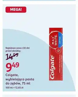 Rossmann Wybielająca pasta do zębów Colgate Max White Optic oferta