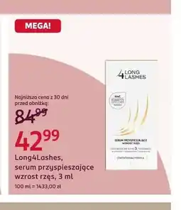 Rossmann Serum przyspieszające wzrost rzęs Long4Lashes oferta