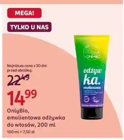 Rossmann OnlyBio, emolientowa odżywka do włosów, 200 ml oferta