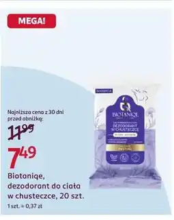 Rossmann Biotaniqe, dezodorant do ciała w chusteczce, 20 szt oferta