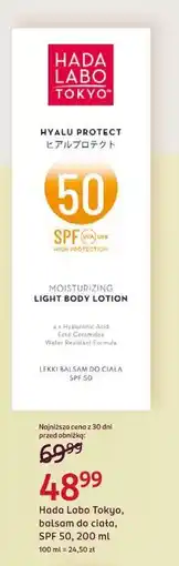 Rossmann Hada Labo Tokyo, balsam do ciała, SPF 50 oferta