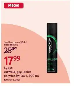 Rossmann Syoss, utrwalający lakier do włosów, 3w1 oferta