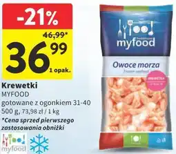 Intermarche Krewetki MYFOOD gotowane z ogonkiem 31-40 oferta