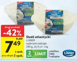 Intermarche Śledź atlantycki LISNER wybrane rodzaje oferta