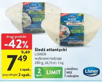 Intermarche Śledź atlantycki LISNER wybrane rodzaje oferta