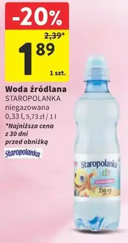 Intermarche Woda źródlana STAROPOLANKA niegazowana oferta