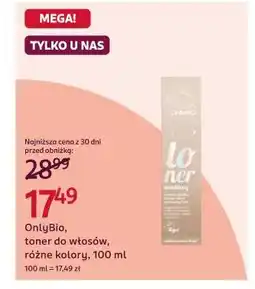 Rossmann OnlyBio, toner do włosów, różne kolory oferta