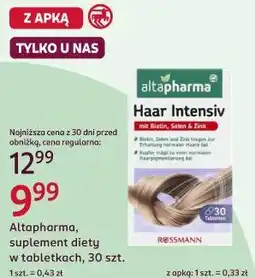 Rossmann Altapharma, suplement diety w tabletkach, 30 szt oferta