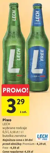 Intermarche Piwo LECH wybrane rodzaje oferta