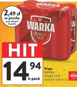 Intermarche Piwo Warka Classic 1478 oferta