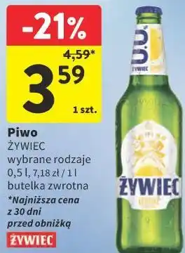 Intermarche Piwo ŻYWIEC wybrane rodzaje oferta