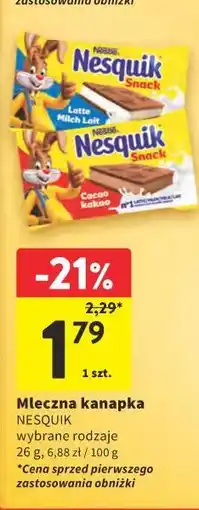 Intermarche Mleczna kanapka NESQUIK oferta
