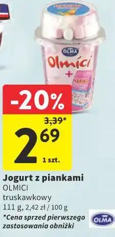 Intermarche Jogurt z piankami OLMICI truskawkowy oferta