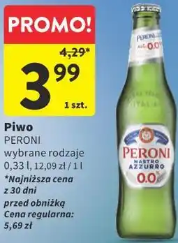Intermarche Piwo PERONI wybrane rodzaje oferta