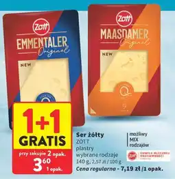 Intermarche Ser żółty ZOTT plastry oferta