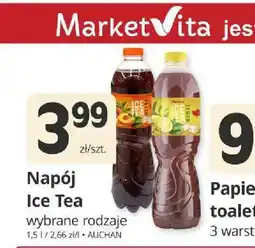 Marketvita Napój Ice Tea Auchan brzoskwiniowy oferta