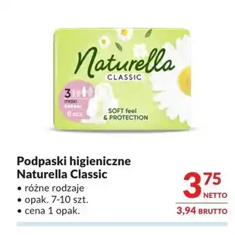 Makro Podpaski higieniczne Naturella Classic oferta