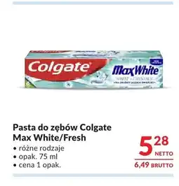Makro Pasta do zębów Colgate Max White oferta
