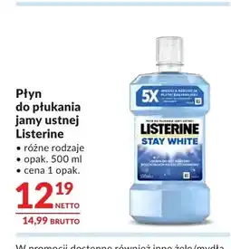 Makro Płyn do płukania jamy ustnej Listerine Stay White oferta