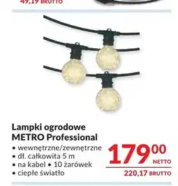Makro Lampki ogrodowe METRO Professional oferta
