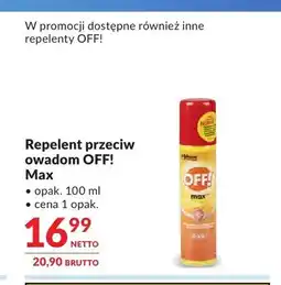 Makro Repelent przeciw owadom OFF! Max oferta