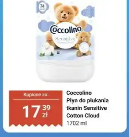 Dino Płyn do płukania tkanin Coccolino Sensitive Cotton Cloud oferta