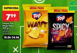 Biedronka Chipsy Top Spicy Chili & Seasoned Mega Paka oferta