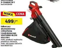 Leroy Merlin Odkurzacz akumulatorowy z dmuchawą i rozdrabniaczem VENTURRO 18/210 SOLO 18 V Einhell oferta