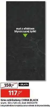 Leroy Merlin Gres szkliwiony CORIA BLACK oferta