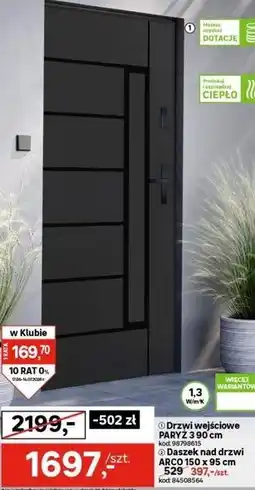Leroy Merlin Drzwi wejściowe PARYŻ 3 90 cm oferta