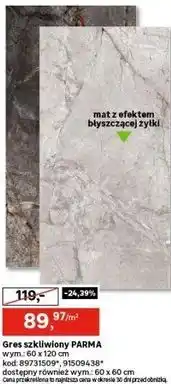Leroy Merlin Gres szkliwiony PARMA oferta