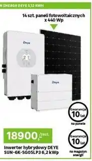 Leroy Merlin Zestaw fotowoltaiczny z inwerterem hybrydowym DEYE SUN-6K-SG05LP3 6,2 kWp oferta