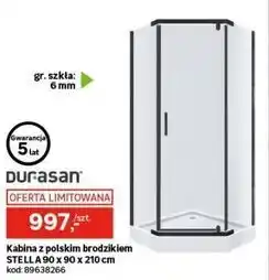 Leroy Merlin Kabina z polskim brodzikiem STELLA 90 x 90 x 210 cm oferta