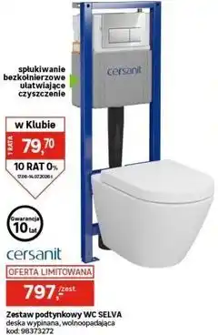 Leroy Merlin Cersanit Zestaw podtynkowy WC SELVA deska wypinana, wolnoopadająca oferta