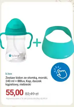 Smyk Zestaw bidon ze słomką b.box 240 ml + daszek kąpielowy BBluv Kap oferta
