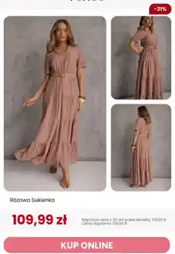 Renee Sukienka damska Renee różowa oferta