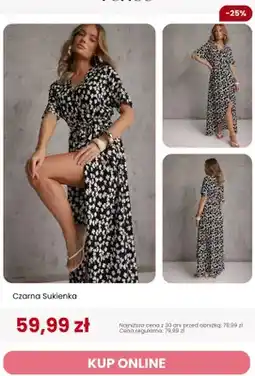 Renee Czarna sukienka Renee oferta