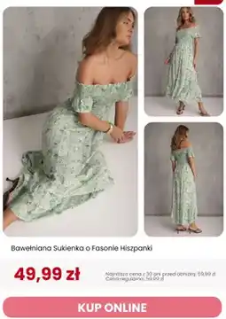 Renee Sukienka bawełniana o fasonie hiszpanki Renee oferta