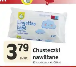 Marketvita Chusteczki nawilżane dla dzieci Auchan Lingettes Bebe oferta