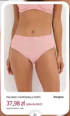 BonPrix Figi maxi z koronką bonprix 2-pak oferta