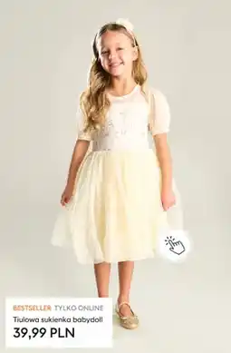 Sinsay Sukienka tiulowa babydoll oferta