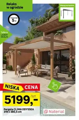 Leroy Merlin Pergola Naterial CLIMA ODYSSEA 319x380,5 cm oferta