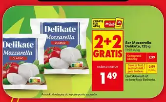 Biedronka Ser Mozzarella Classic Delikate oferta