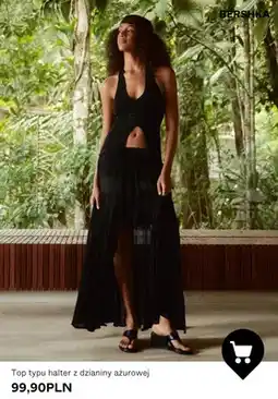 Bershka Top typu halter z dzianiny ażurowej Bershka oferta