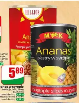 Dino Ananas plastry w syropie M&K oferta